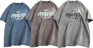 เสื้อยืดพิมพ์ลายโลโก้แบบนูน เสื้อยืดโอเวอร์ไซส์ผ้าฝ้ายพิมพ์ลายกราฟิก เสื้อยืดผู้ชายสั่งทำได้ - Product Image 3