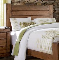 Lit en teck au design minimaliste Queen-Size Meubles européens en bois massif Style traditionnel Finition en teck naturel Rangement pour la maison