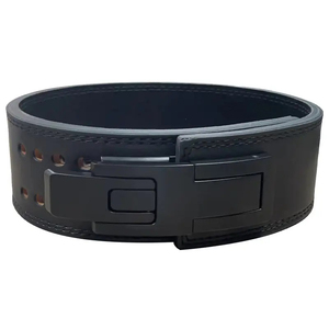High Quality 10mm Cowhide Leather Gym Belt for Men Custom Logo Fitness & Weightlifting with <b>Powerful</b> Buckle & <b>Wrist</b> Straps - Product Image 4