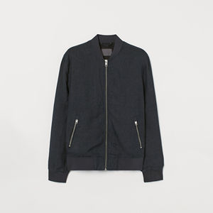 Chaqueta Bomber de Béisbol Bordada en Satén Personalizada de Alta Calidad, Chaqueta de Invierno Informal de Poliéster con Logotipo Frontal, Resistente al Viento y Transpirable para Hombre - Product Image 1