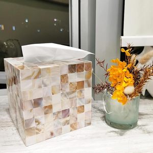 Haute qualité luxe mère de porte-papier de soie vadrouille en bois boîte de mouchoirs en papier pour dessus de table maison restaurant décoration de voiture - Product Image 5