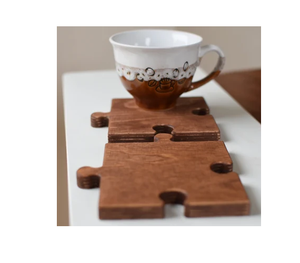 Fabricación Posavasos de rompecabezas de madera de acacia maciza Posavasos de madera de acacia rústica de moda Más vendidos - Product Image 3