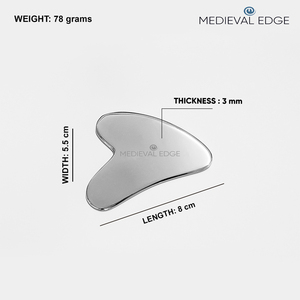 Masseur facial Gua Sha en forme de cœur en acier inoxydable Application manuelle du cou en cuivre Le plus grand fabricant en Inde - Product Image 6