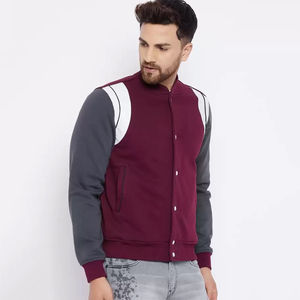 Vente en gros de veste universitaire vintage en laine lourde pour hommes personnalisée nouvelle mode hiver OEM avec manches complètes et fourrure de mouton - Product Image 2