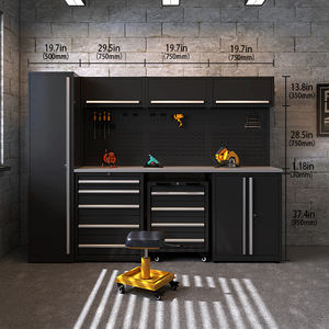 Estación DE TRABAJO DE GARAJE Banco DE TRABAJO modular Gabinete de herramientas Gabinete de taller Cofre de herramientas de acero Banco DE TRABAJO Almacenamiento de servicio pesado Gabinete de garaje - Product Image 2
