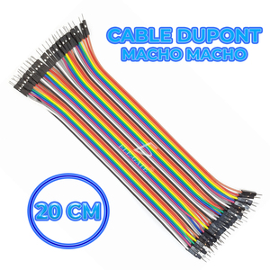 Cavi Jumper Dupont da 20 cm, 40 Fili, Maschio-Maschio, Conduttore in Rame Schermato, Linee di Collegamento per Breadboard - Product Image 4