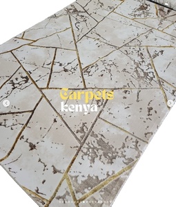 Tapis turc moderne en polypropylène tissé jacquard, fabriqué à la machine, avec envers en jute de haute qualité, résistant aux taches, à poils longs, motif abstrait - Product Image 4