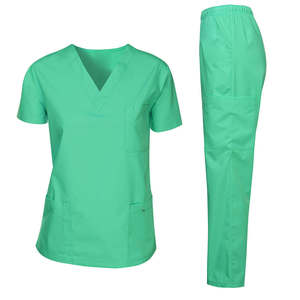 Uniformes médicos unisex, traje de trabajo de moda para enfermeras, esteticistas, Hospital y salón, tejido de punto, estilo femenino - Product Image 2