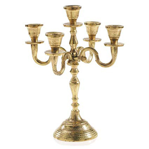 Nickel Aluminum 5-Arm Handmade <b>Candelabra</b> for Weddings and Christmas - Product Image 6