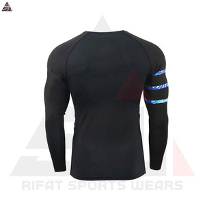 Culturismo de alta calidad 220g camisas de compresión de poliéster para ropa deportiva Unisex precio transpirable de secado rápido - Product Image 6