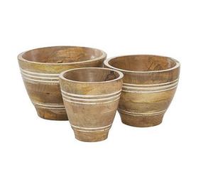 Bol décoratif en bois Bol de service pour salade Bol en bois pour la maison avec décoration de bureau multifonctionnelle - Product Image 6