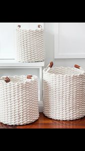 Cesta de Macramé Natural y Elegante para la Organización del Hogar Moderno, que Combina Almacenamiento Estético y Práctico - Product Image 5