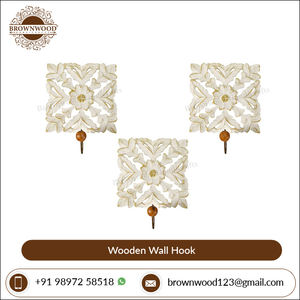Crochet mural en bois MDF de haute qualité du fabricant indien pour vêtements Décoration de la maison Suspension Prix compétitif Organisation murale - Product Image 3
