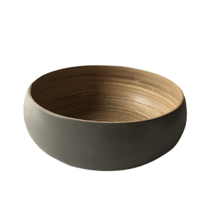 Bol à salade de fruits en bambou de couleur bleu clair, ensemble de 2 bols ustensiles de cuisine - Product Image 2