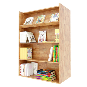 Estantería Móvil de Doble Cara de Madera de Caucho Natural Moderna para Escuela, Oficina, Hospital - BSS001 - Product Image 1