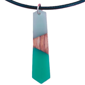 Collar de resina ecológico hecho a mano más vendido cuentas de madera personalizadas tamaño personalizable símbolo cristiano muy Popular - Product Image 1