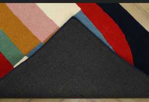 Tapis moderne de haute qualité à nœuds touffetés à la main multicolore 5x7 motif abstrait tapis brodé tailles personnalisées pour l'exercice - Product Image 4