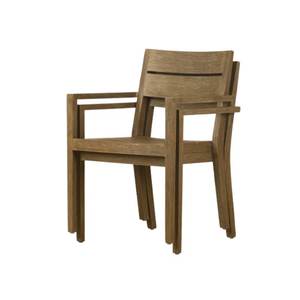 Silla de Comedor Soleil: Diseño Apilable de Teca Moderna, Duradera, Ligera y Cómoda para Uso en Parques, Hoteles, Villas y Apartamentos - Product Image 4