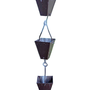 New Arrival Copper Antique Metal Scallop Cup Rain Chain For Home <b>Garden</b> Outdoor Decorative <b>Hanging</b> Rain Chains - Product Image 6