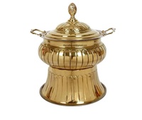 Plats de service modernes en laiton doré de luxe, marque TCA, chariot de service hôtelier, taille et logo personnalisables, fournitures pour mariages et restaurants