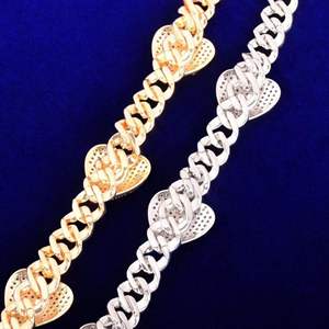 Iced Out <b>Cuban</b> <b>Link</b> Bracelet Hip Hop Jewelry Moissanite Diamond - Product Image 5