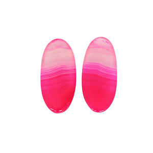 พลอยอาเกตสีชมพูขายส่ง คริสตัลบำบัดพลังงานเรกิ สำหรับแหวน ต่างหู พลอยรูปไข่ยาว ผู้ผลิตขายส่ง - Product Image 4