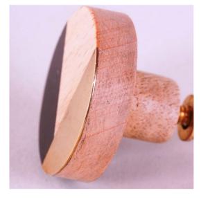 Bouton de porte rond en résine laiton bois noir Boutons en marbre les plus vendus avec taille de forme de couleur personnalisée Fabriqué en Inde Article - Product Image 4