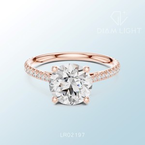 แหวนเพชรทรงกลมแบบคลัสเตอร์ ดีไซน์ทันสมัย ตัวเรือนทองคำขาว เหมาะสำหรับงานหมั้น งานแต่งงาน หรือโอกาสพิเศษ - Product Image 3