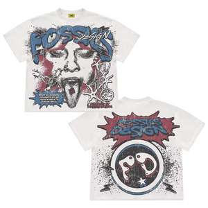 Personalizado con logotipo Vintage Single Stitch 60 poliéster 40 algodón nuevo clásico de gama alta algodón liso al por mayor camiseta completa - Product Image 4