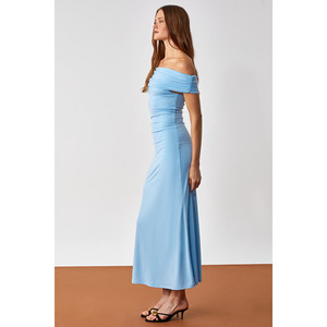 ETHIQUET ANKALA Robe à manches courtes et col Carmen pour femme - Product Image 4