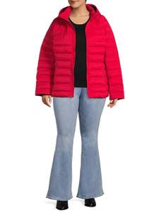 Veste bouffante en toile de haute qualité pour femmes à capuche hiver XL grandes tailles caractéristique légère tissu familial High Street - Product Image 5