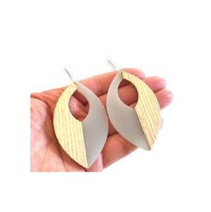Pendientes de Resina de Madera de Aspecto Elegante, Joyería de Moda Hecha a Mano, Mejor Fabricante, Pendientes de Madera de Buena Calidad al por Mayor - Product Image 2