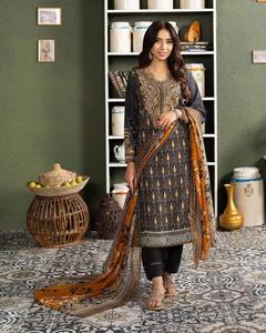 ซูเปอร์ใหม่ที่ดีที่สุดปากีสถานอินเดียShalwar Kameezคอลเลกชันปักด้านหน้างานฝีมือกลับปักชุดพันจาบีชุดคูชิ - Product Image 2