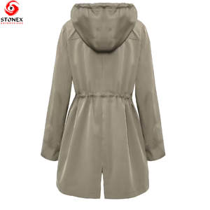 Veste coupe-vent longue pour femme, best-seller, grande taille, imperméable, à capuche, pour l'hiver - Product Image 2