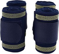 Ensemble de 4 enveloppes pour jambes de polo de cheval, ensemble d'enveloppes souples pour chevaux, bandage élastique en polyester pour jambes équestres, ensemble de pinces pour chevaux