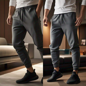 Ropa deportiva Jogger pantalones de chándal Hombres estilo callejero polar algodón pantalones de chándal hombres alta calidad cordón cintura pantalón pijama - Product Image 1