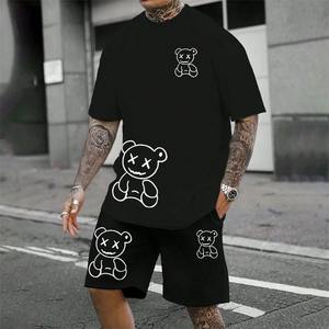 Customize 100% Organic Cotton T-Shirt Sets 2025 <b>3D</b> <b>Printed</b> Summer Shorts Shirt Set Casual Stylish Shorts Set for Men - Product Image 6