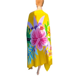 100% rayonne une pièce maillots de bain peints à la main larges sélections de couleurs avec ornements plage sarong conception en gros - Product Image 2