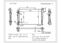 Pièces de radiateur en alliage d'aluminium JD 25286 pour Hyundai Tucson 2004, référence OEM 25310-2E700 25310-2E711, garantie JD 12 mois