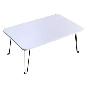 Bureau d'ordinateur paresseux en bois léger Table de bureau pliable et pliable - Product Image 4