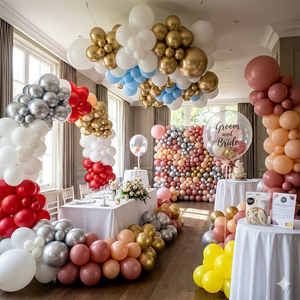 Autocollants muraux décoratifs en plastique en forme de cercle pour Pâques, anniversaire, baby shower, mariage, taille R12, vente en gros - Product Image 2