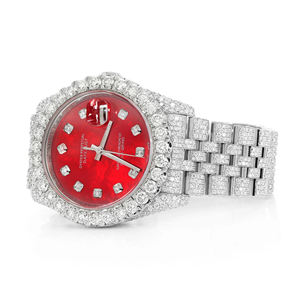 Montre en quartz avec boîtier octogonal serti de moissanite, cadran en verre, acier inoxydable, luxe et mode - Product Image 2