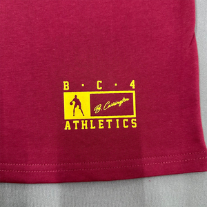 <b>Men's</b> Oversized Short Sleeve O-Neck T-<b>Shirt</b> 100% Cotton with Custom Logo & <b>Red</b> Screen DTG Printing Solid Pattern - Product Image 5