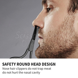 Tijera de punta redonda personalizada para cutículas y vello nasal Diseño compacto para uso en viajes - Product Image 2