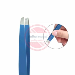 Pinzas para cejas con punta inclinada de acero inoxidable, herramienta para depilación, pinzas para cejas - Product Image 4