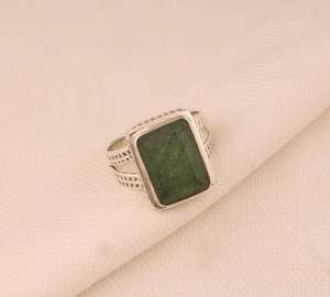 แหวนควอตซ์สีเขียวเชอร์รี่สีเขียวมรกตทำด้วยมือใส่ได้ทั้งชายและหญิง925ทึบอัญมณีธรรมชาติสำหรับวันครบรอบและงานแต่งงาน - Product Image 4