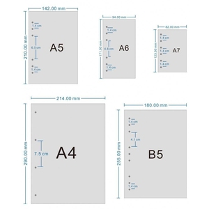 Papelería Oficina Escuela A5 B5 Papel de recarga de hojas sueltas para diario Cuaderno Scrapbook Línea personalizada/Rejilla/Puntos/Papel en blanco - Product Image 5