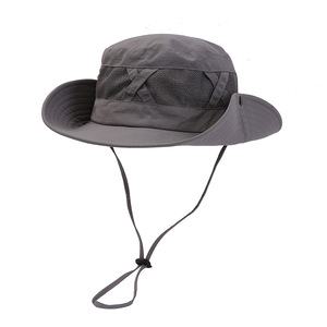 หมวกทรงจีบสำหรับทั้งชายและหญิงหมวกระบายอากาศปรับได้สำหรับผู้ชายกันแดดแบบผูกเชือกสำหรับเดินป่าตกปลาลำลองสำหรับเดินทาง - Product Image 5