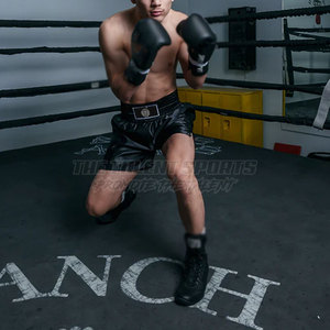 Pantalones Cortos de Boxeo Deportivos para Hombre con Cintura Elástica Cómoda, Pantalones Cortos de Boxeo Profesionales para Competición - Product Image 6