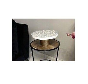 ขาตั้งเค้กไม้และกระดูกฝังลายศิลปะ พร้อมลวดลายศิลป์และผิวขัดเงาเรียบเนียน สำหรับจัดแสดงขนมหวานอย่างมีสไตล์ - Product Image 1